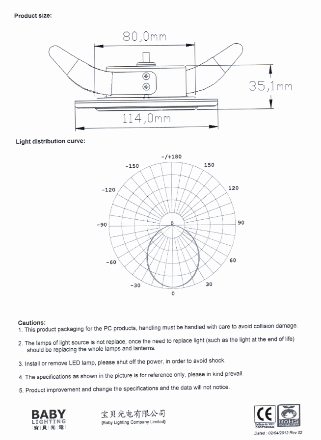 LED Recessed Down Light 3000K 12W 5inch