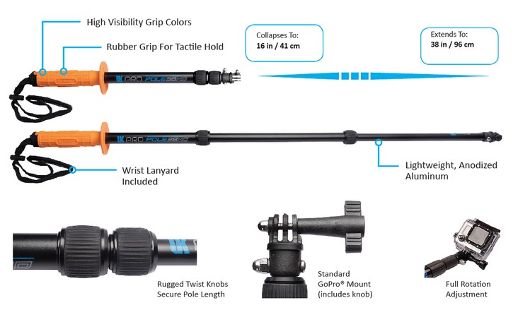 GoPro UKPro POLE 38HD orange